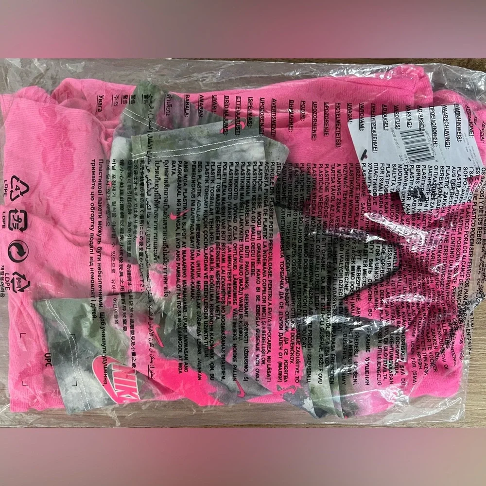 NEW Nike Pullover Hoodie & Pink Green Leggings Set, Toddler size 2T